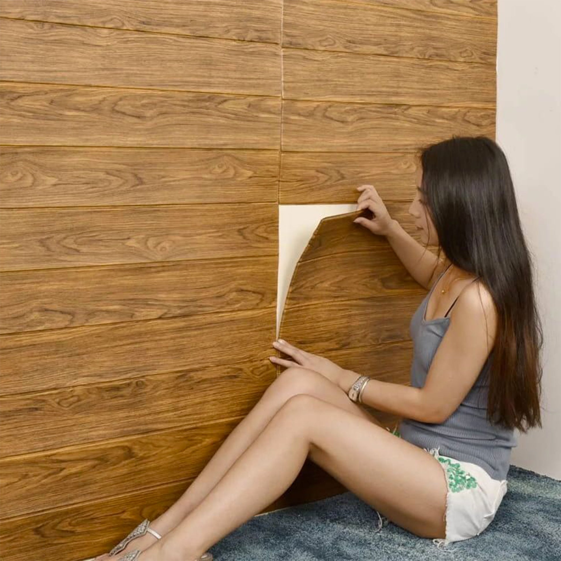 Pannelli 3D Autoadesivi in PE 70X70cm Mattoni o Legno Resistenti, isolanti, idrorepellenti, economici - Eternal Parquet