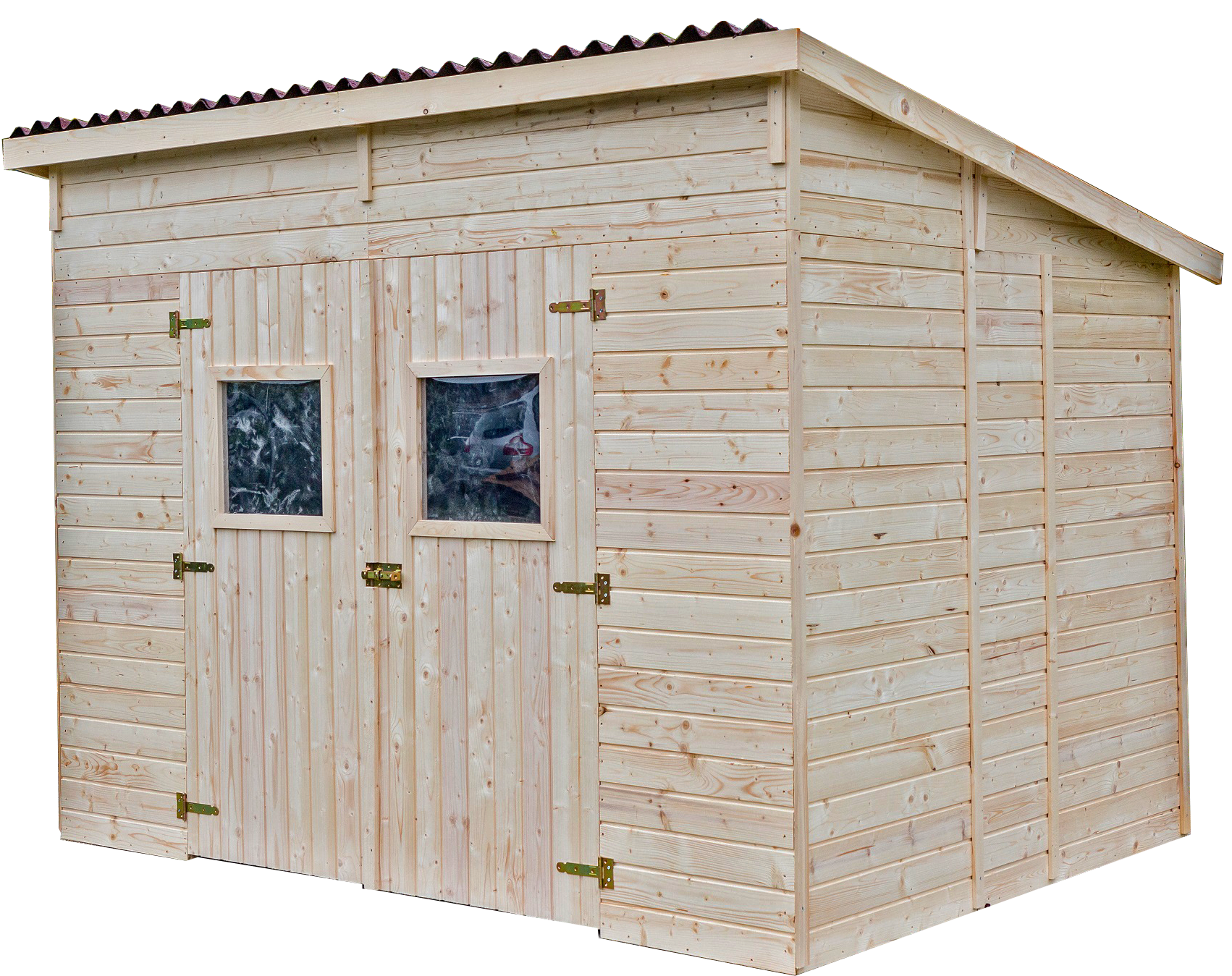 Casetta Di Legno A Pannelli Con Pavimento Tetto Mono-pendenza Spessore 16mm 280x200cm - Eternal Parquet