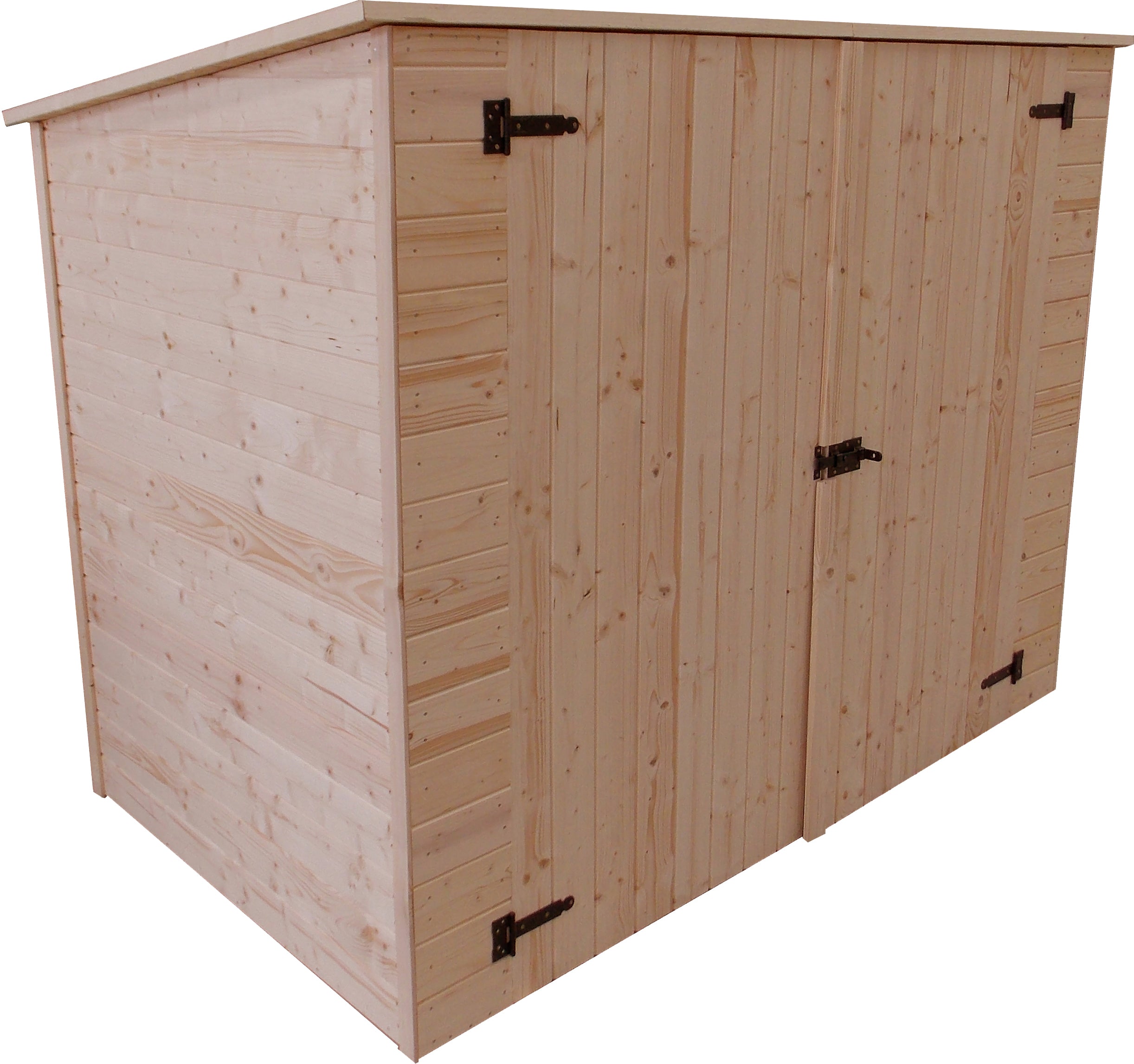 Casetta Di Legno A Pannelli Per Biciclette Con Pavimento Spessore 16mm 200x120cm - Eternal Parquet