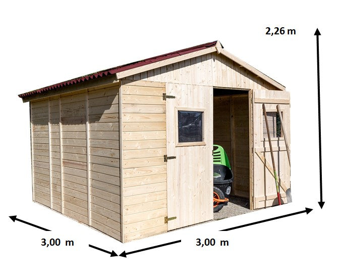 Casetta Di Legno A Pannelli Senza Pavimento Spessore 16mm 280x280cm - Eternal Parquet