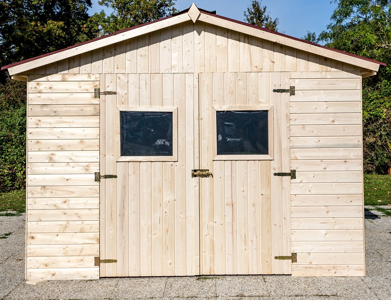 Casetta Di Legno A Pannelli Senza Pavimento Spessore 16mm 280x280cm - Eternal Parquet