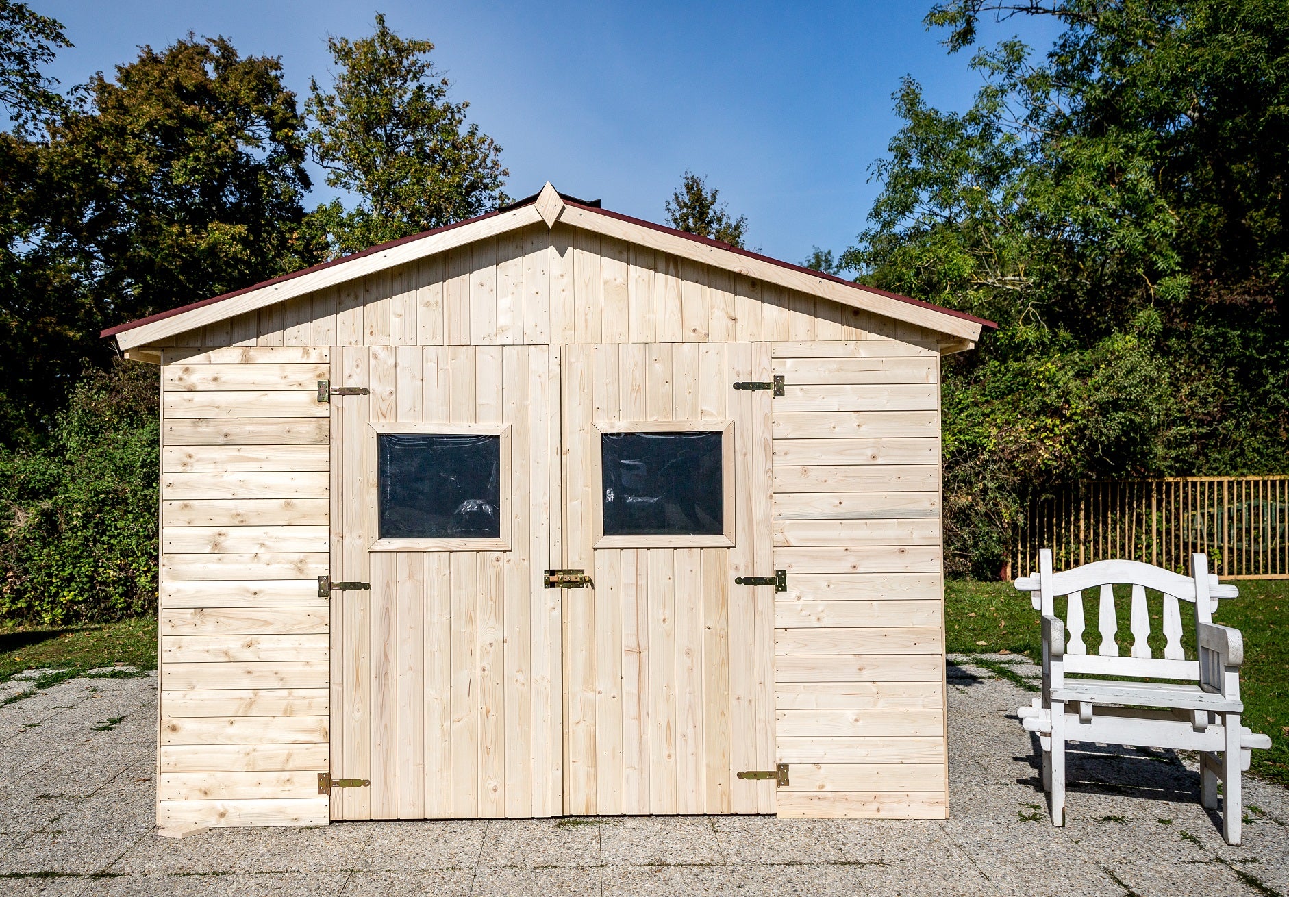 Casetta Di Legno A Pannelli Senza Pavimento Spessore 16mm 280x280cm - Eternal Parquet