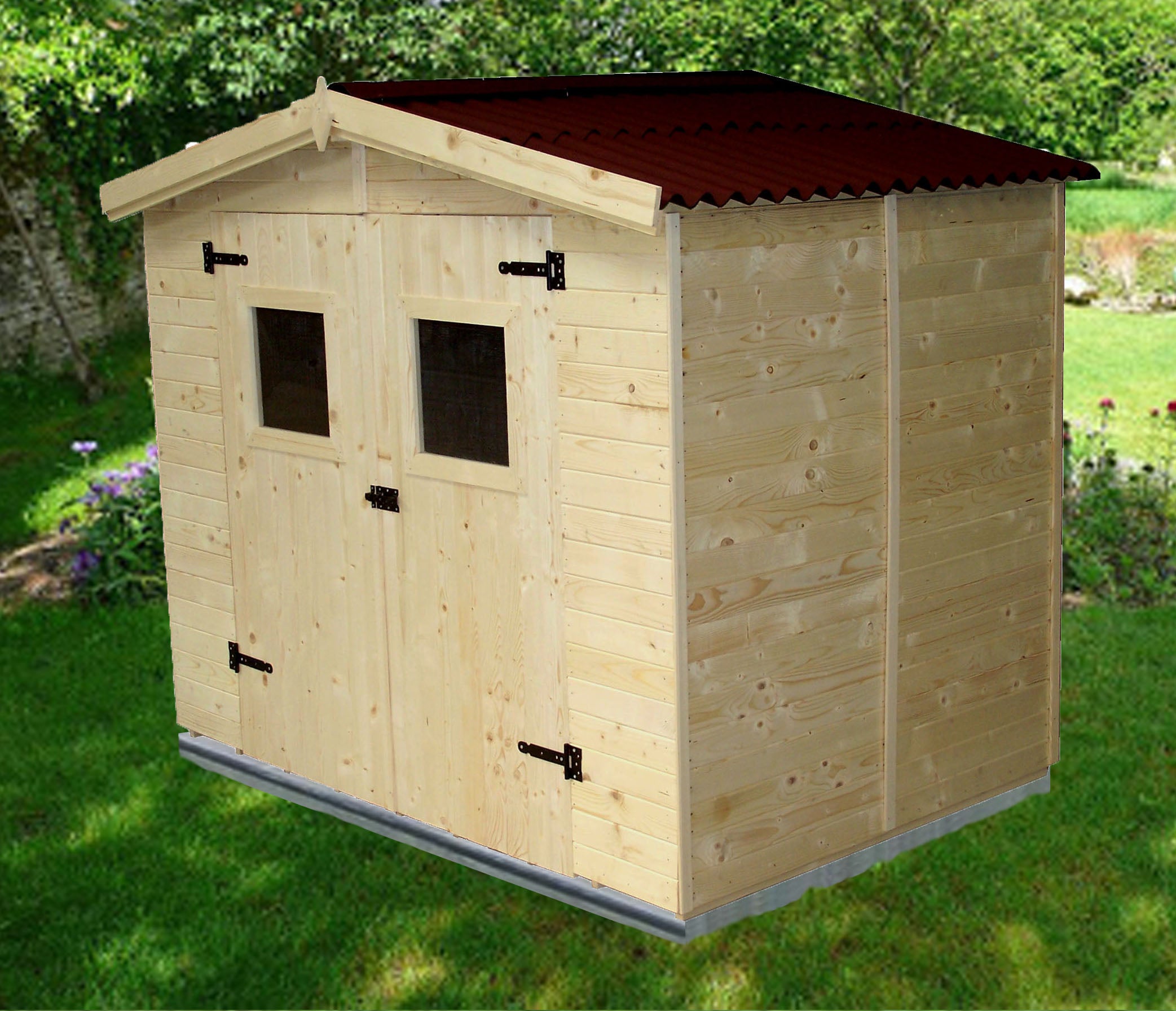 Casetta Di Legno A Pannelli Spessore 16mm Con Pavimento 240x160cm - Eternal Parquet