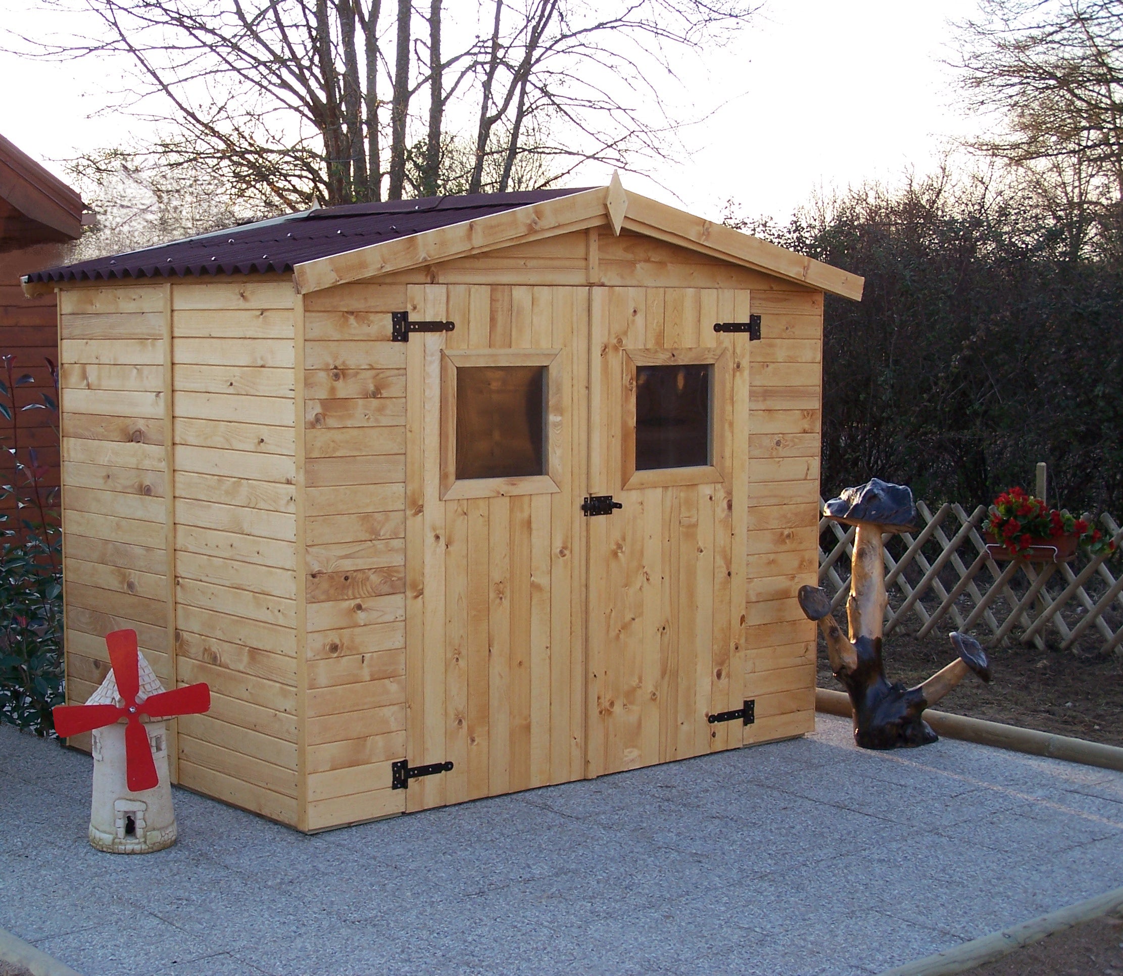 Casetta Di Legno A Pannelli Spessore 16mm Con Pavimento 240x160cm - Eternal Parquet