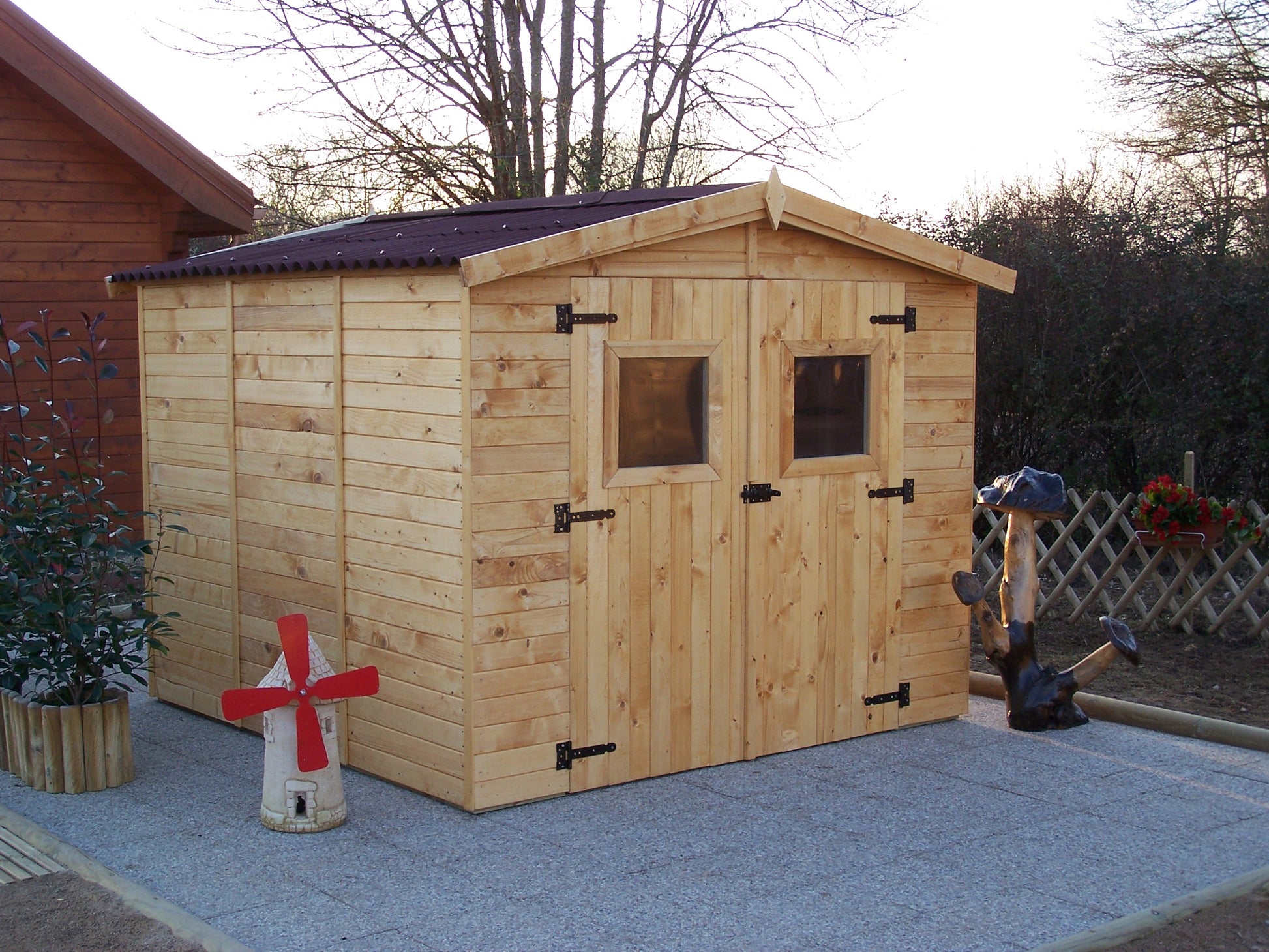 Casetta Di Legno A Pannelli Spessore 16mm Con Pavimento 240x240cm - Eternal Parquet