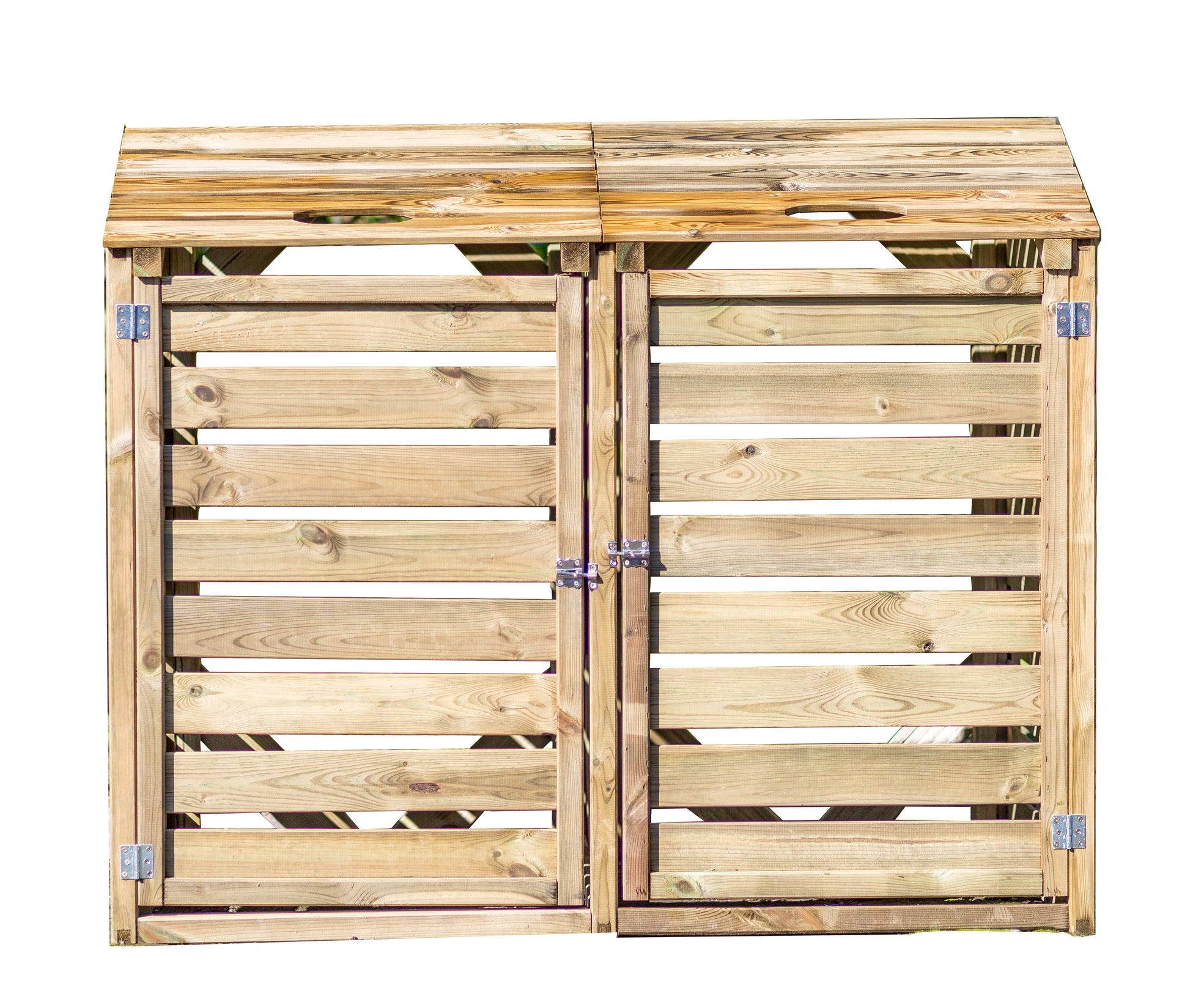 Copri Bidoni In Pino Silvestre Dotato Di Sportelli 150x12x90cm - Eternal Parquet
