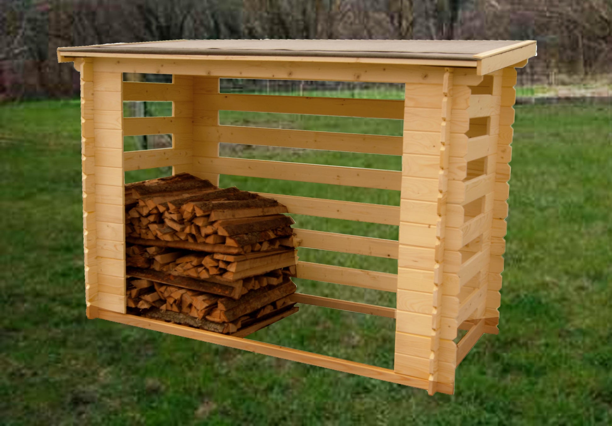 Legnaia Con Pareti Ad Incastro Non Trattata 236x119x167cm - Eternal Parquet