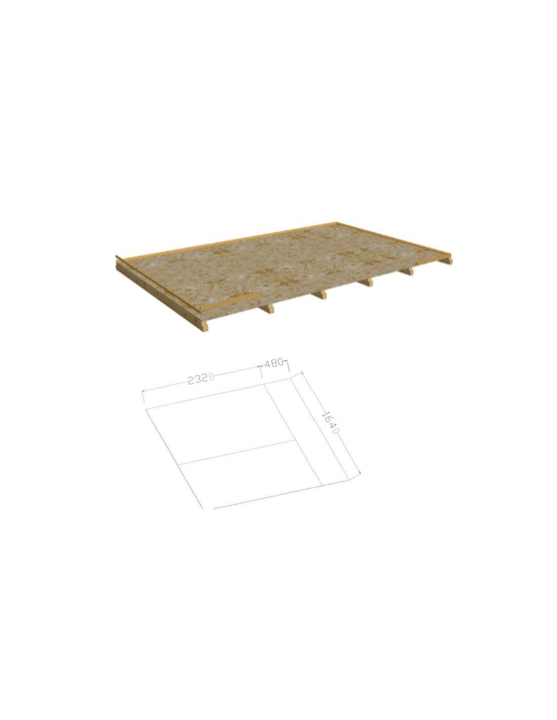Pavimento Per Casette AL 3019.02 CH 019.02 In Osb 300x185cm PL 3019 - Eternal Parquet