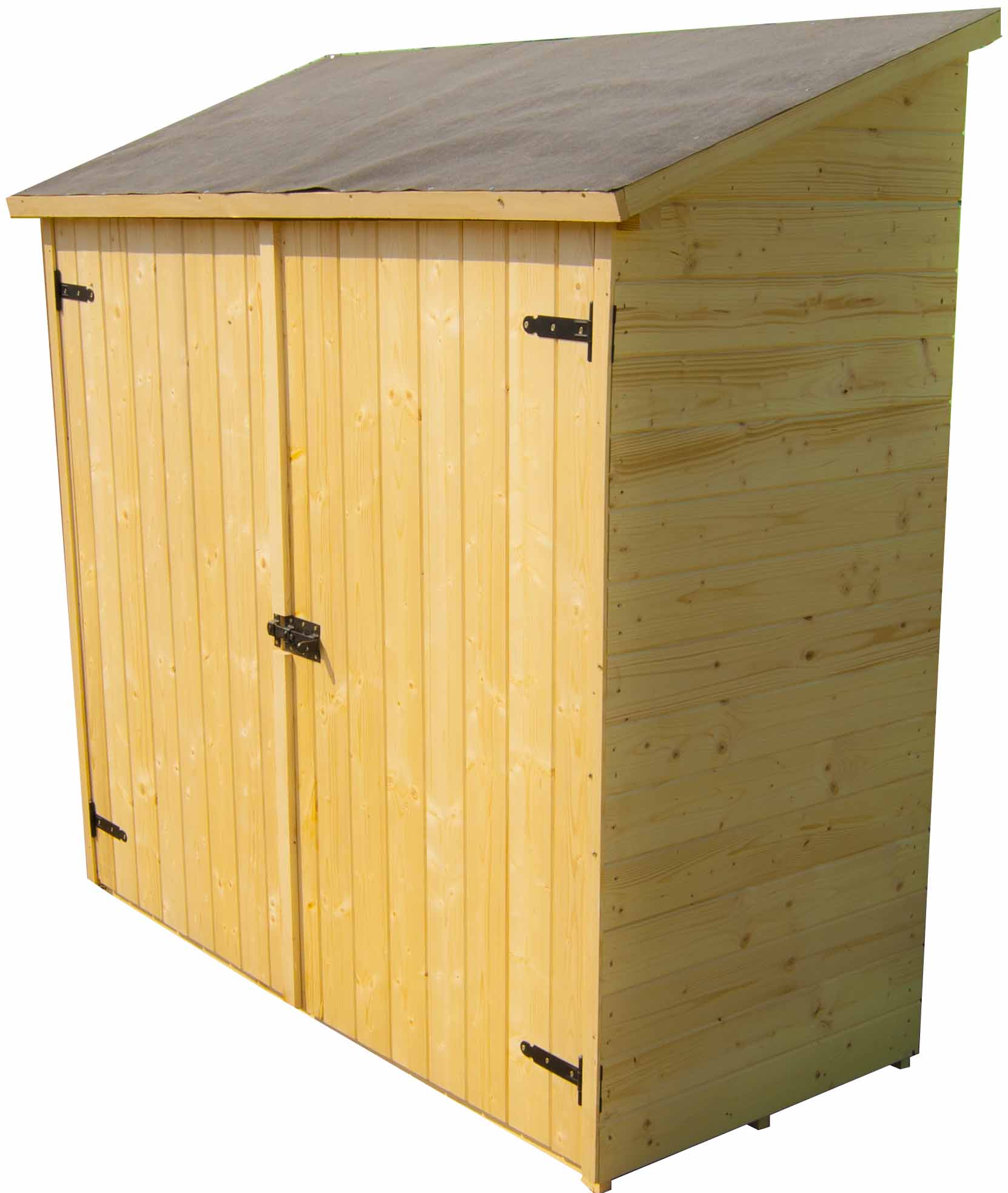 Ripostiglio Di Legno A Pannelli Con Pavimento Spessore 16mm 163x74cm - Eternal Parquet
