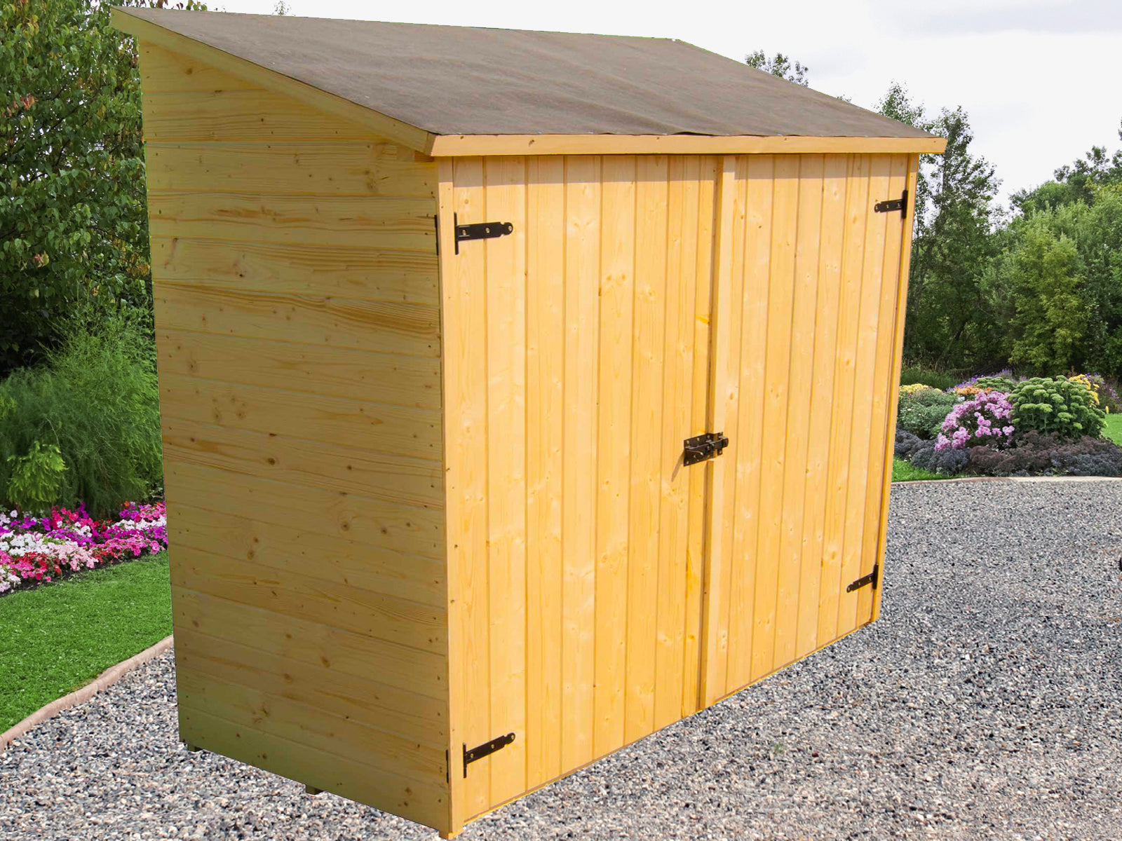 Ripostiglio Di Legno A Pannelli Con Pavimento Spessore 16mm 163x74cm - Eternal Parquet