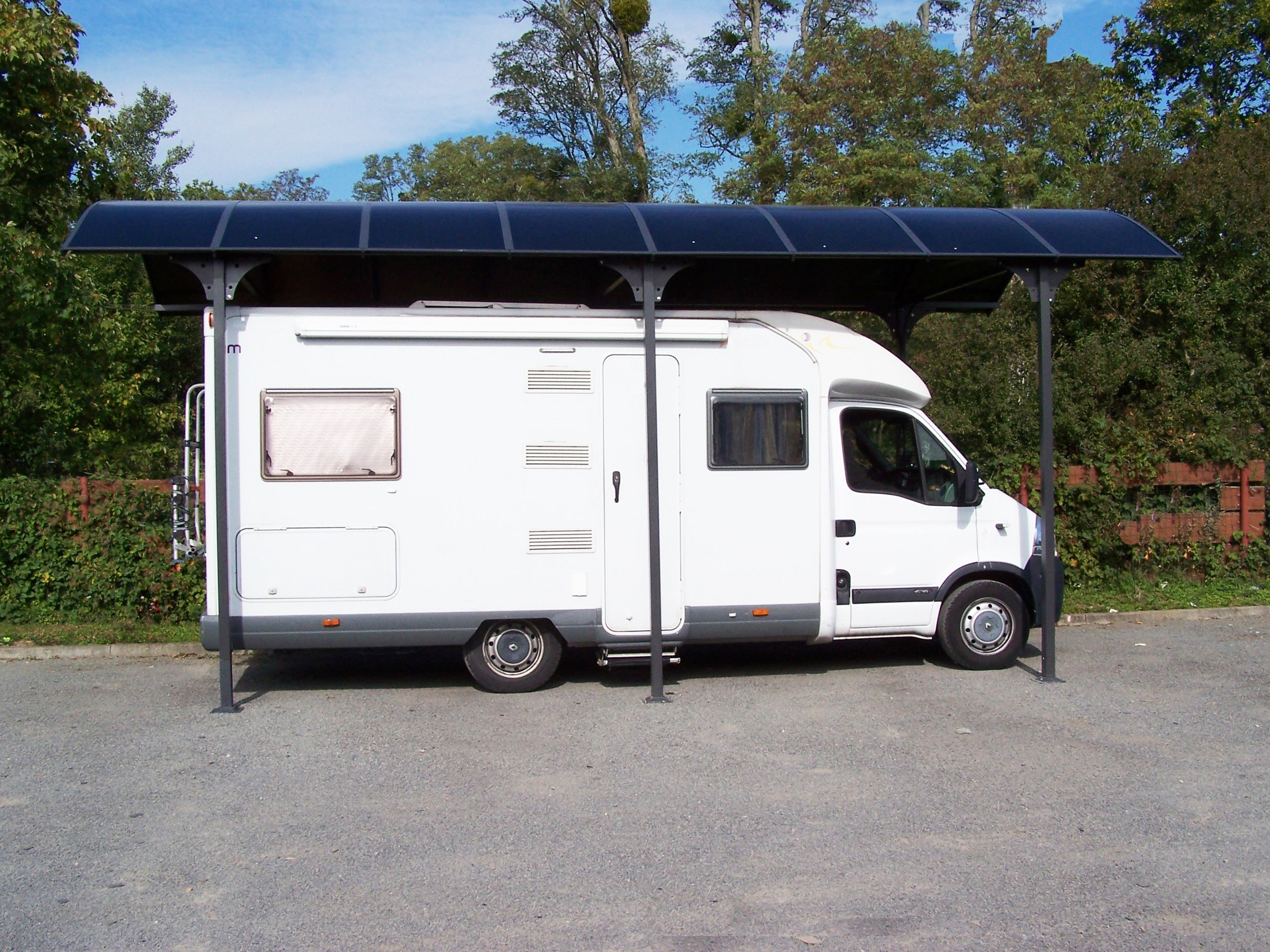 Tettoia Arrotondata Per Posto Auto In Alluminio E Policarbonato 360x760x360cm - Eternal Parquet