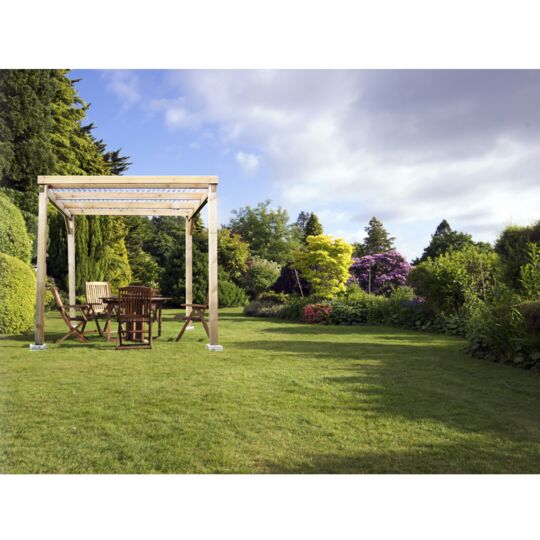 Tettoia In Legno Con Copertura In Pvc Trattata In Autoclave 200x200x220cm - Eternal Parquet