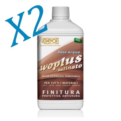 Finitura protettiva antiusura antimacchia pavimenti in cotto pietra marmo 2X1L Geal WOPLUS SATINATO Prezzo Offerta - Eternal Parquet