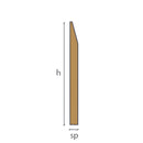 96ML di BATTISCOPA Altissimo mod. WILLIAM legno multistrato impiallacciato 200x18mm varie finiture - Eternal Parquet