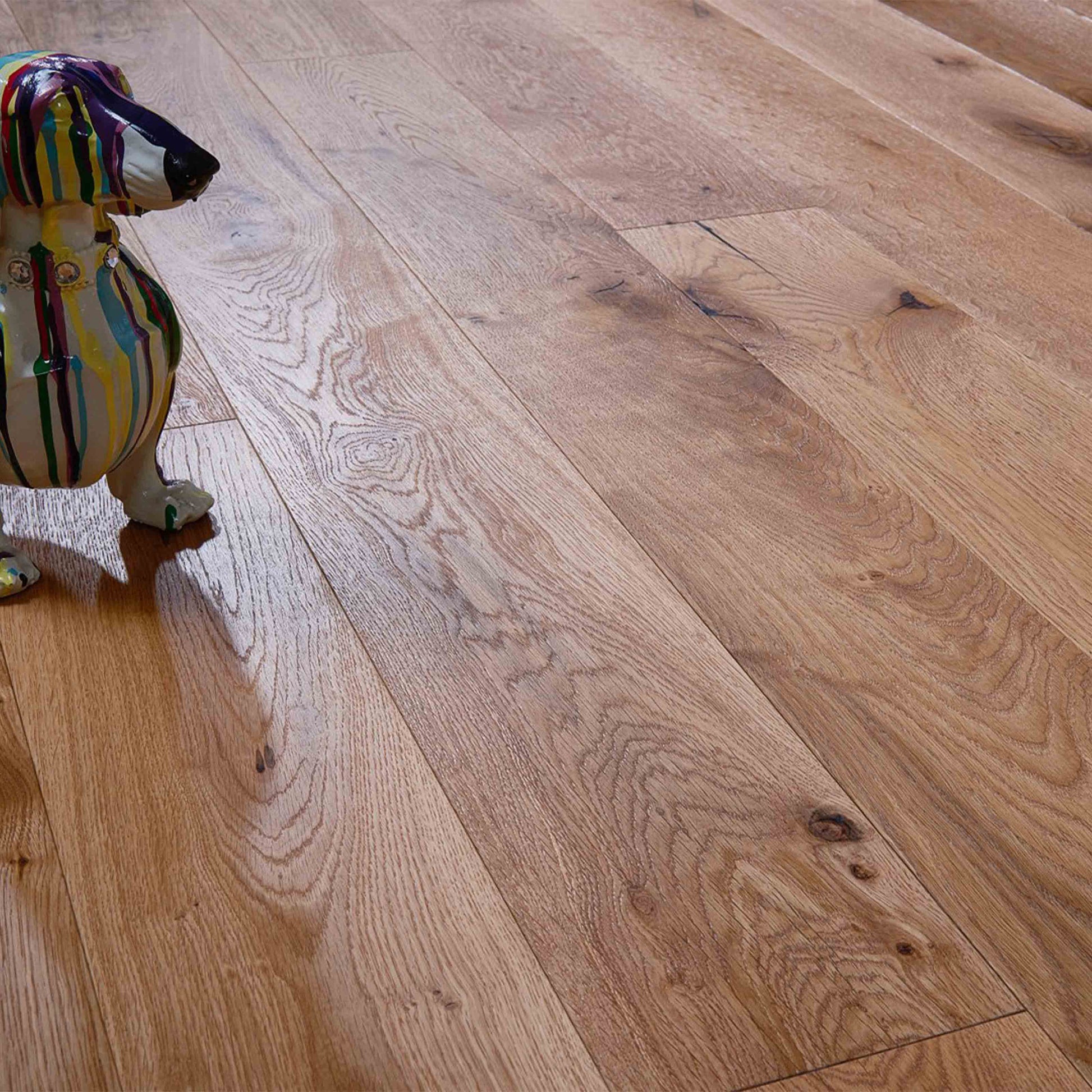OFFERTA AL MQ di PARQUET LISTONI GIGANTI WILDEICHE 15x260x2200 (3mm nobile) rovere Spazzolato Oliato naturale Antichizzato Bisellato (posa incollata o flottante, incastro click) - Eternal Parquet