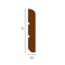 Battiscopa BC Classico In legno massiccio MASSELLO 95x10 tutto in essenza