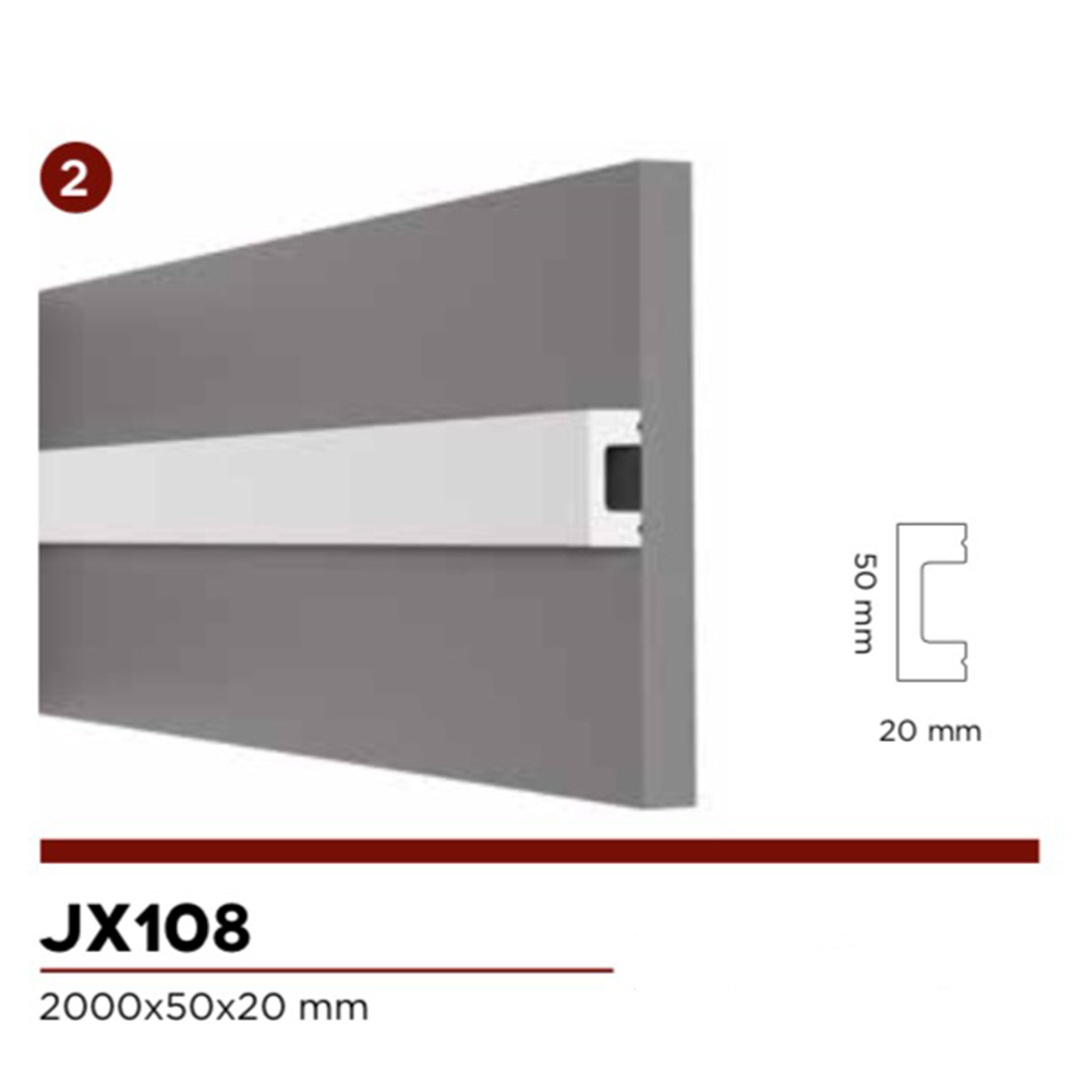 BOISERIE CORNICI - DUROPOLIMERO - A202/24 - MISURA 2000 x 24 x 12