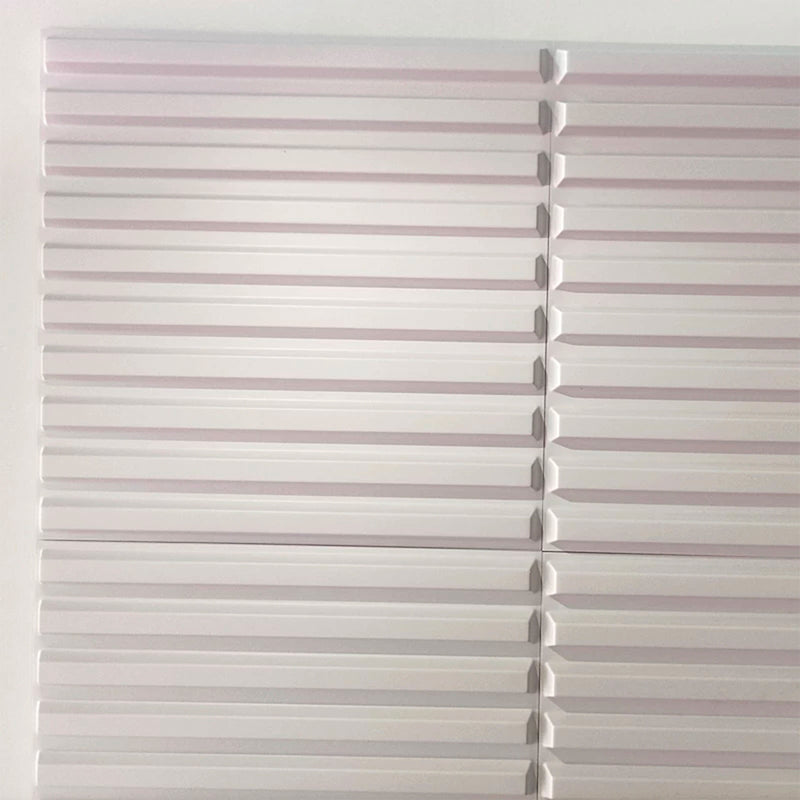 Pannello PVC 3D Rivestimento Boiserie a parete MILLERIGHE LISTELLI 50x50cm Bianco - Eternal Parquet