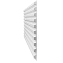 Pannello PVC 3D Rivestimento Boiserie a parete MILLERIGHE LISTELLI 50x50cm Bianco - Eternal Parquet