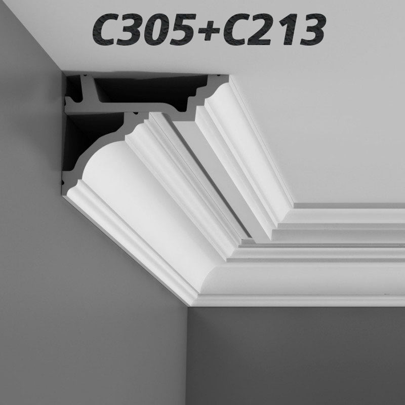 ML 36 di Cornice SOFFITTO/PARETE FLESSIBILI (C213FLEX) 200X8X8 - Eternal Parquet
