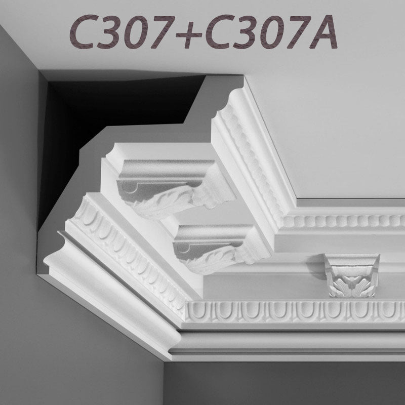 N.30 capitelli per Cornice SOFFITTO/PARETE in DUROPOLIMERO (C307A) 7,5X9,5X4 - Eternal Parquet