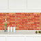 Pannelli 3D Rivestimento a parete in PVC effetto pietra MATTONI ROSSI  Realistici e isolanti.