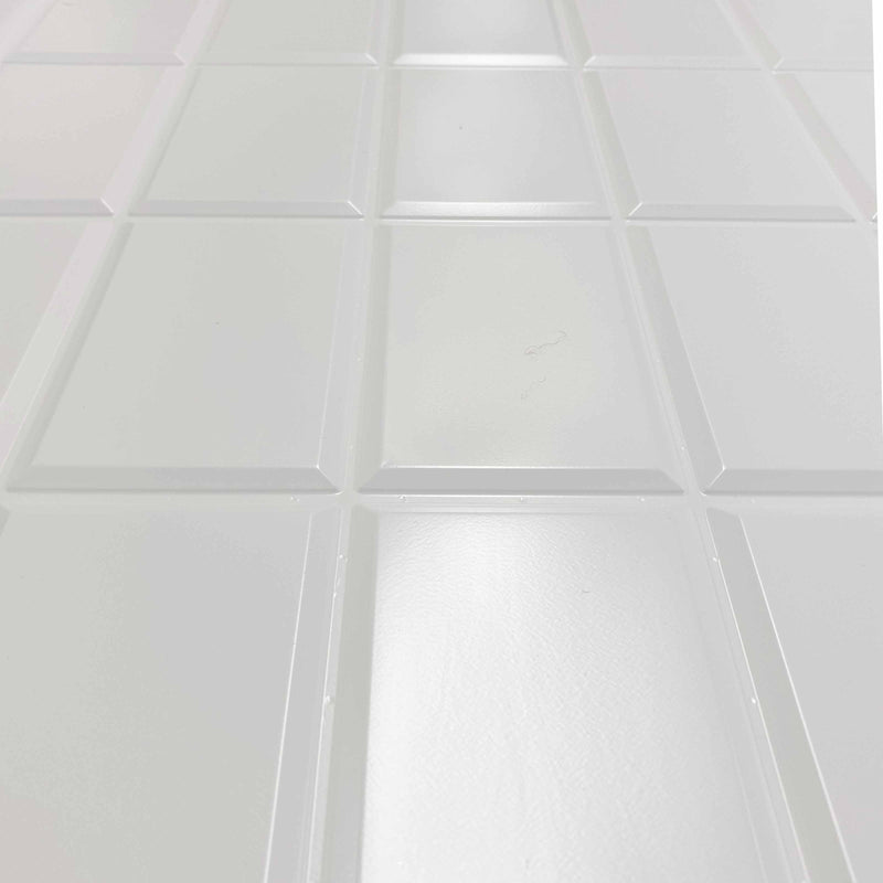 Pannelli 3D Rivestimento a parete in PVC effetto PIASTRELLE BIANCHE Realistici e isolanti. - Eternal Parquet
