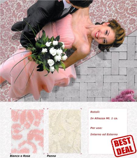 PASSATOIA TAPPETO mod "WEDDING" cm100x100 per esterni, matrimoni e feste - Eternal Parquet