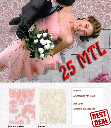 PASSATOIA TAPPETO da 25ML mod "WEDDING" per cerimonie, alberghi, matrimoni - Eternal Parquet