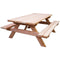 Douglas houten tafel met geïntegreerde banken 190x89cm