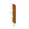 96ML di Battiscopa BC Classico In legno massiccio MASSELLO 95x10 tutto in essenza