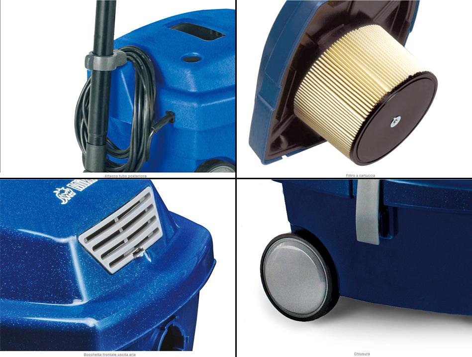MIKROS ASPIRAPOLVERE PROFESSIONALE 1000W WIRBEL A TRAINO CON SACCHETTO FILTRO - Eternal Parquet