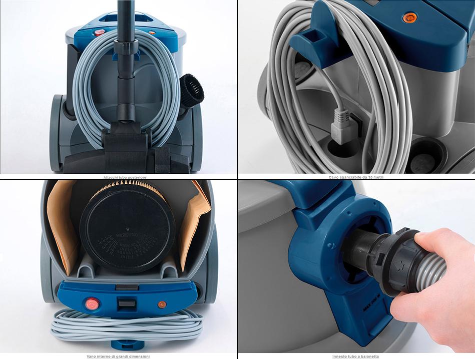 ASPIRAPOLVERE WIRBEL POWER D 12 HE 650W PROFESSIONALE CON ACCESSORI IN OMAGGIO - Eternal Parquet